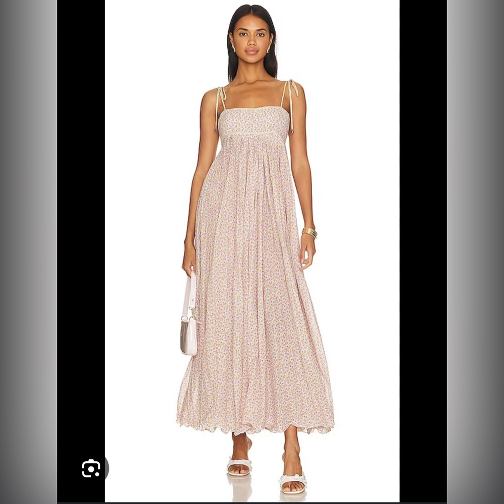 Free People Emmaline Midi Dress in Ivory - NWT